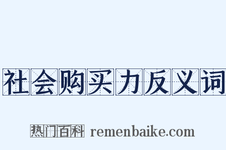 社会购买力反义词是什么意思的图片